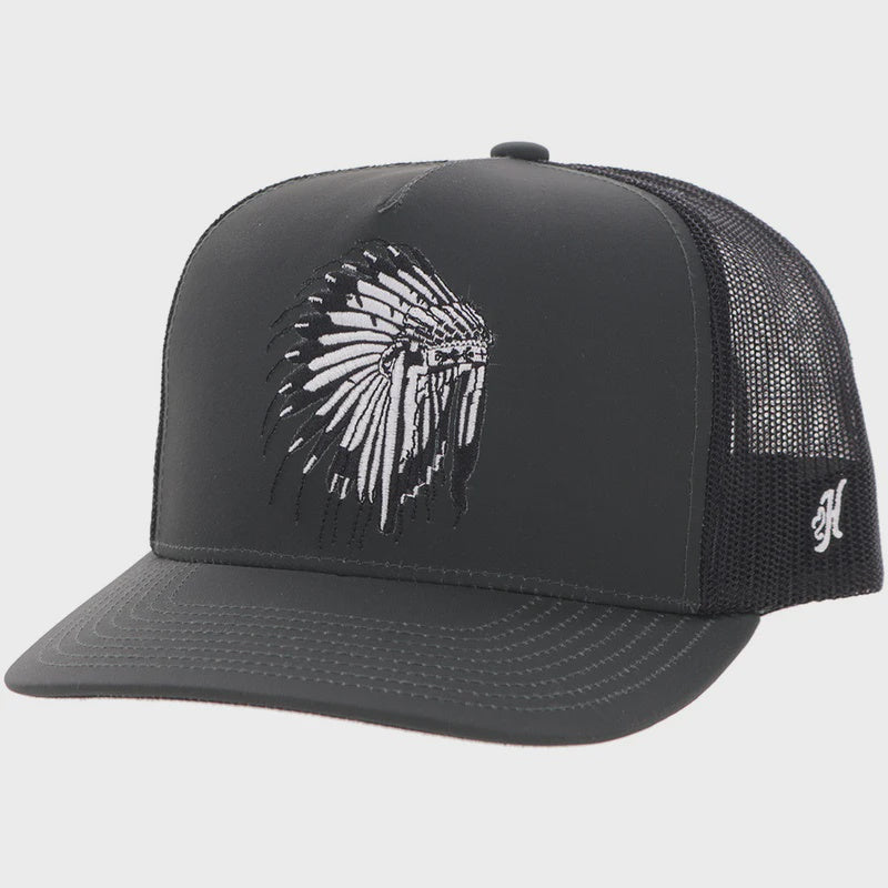 Sage to Saddle" Hat Black w/White