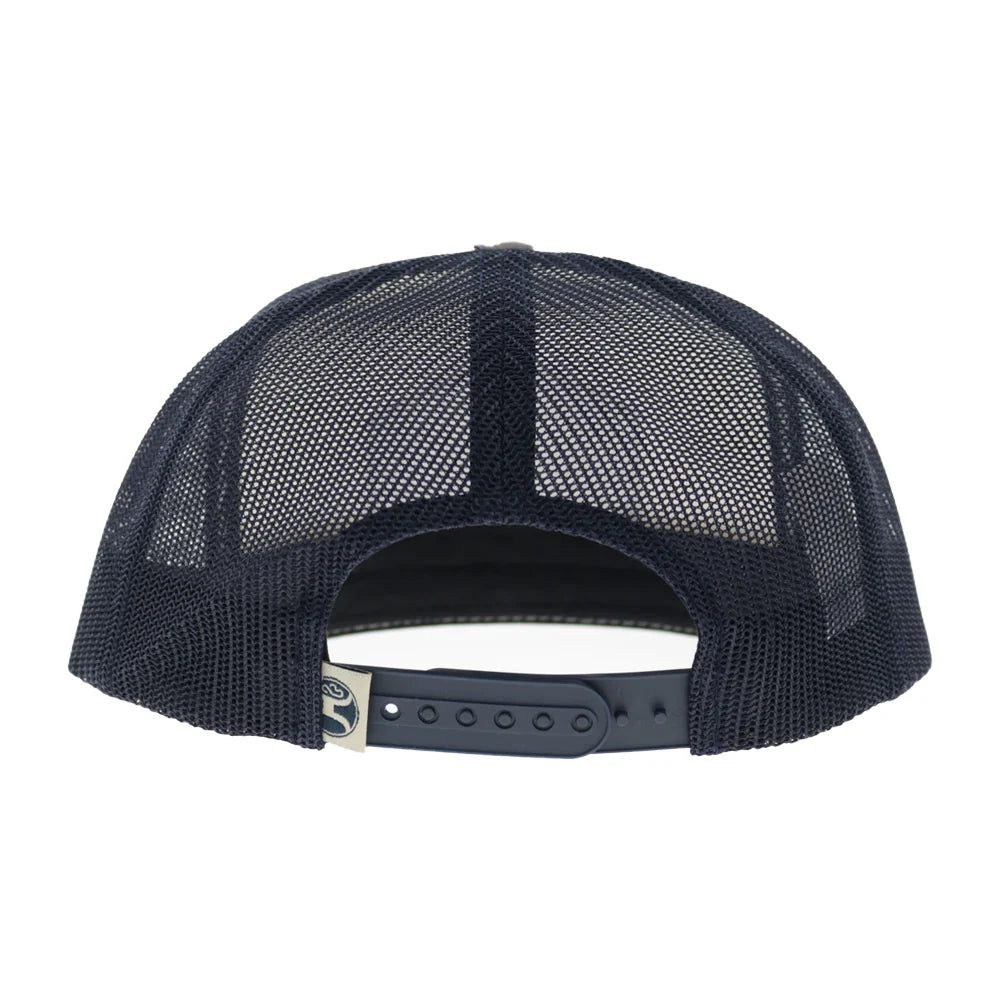 Mesa 6-Panel Trucker Snapback Hat White/Navy