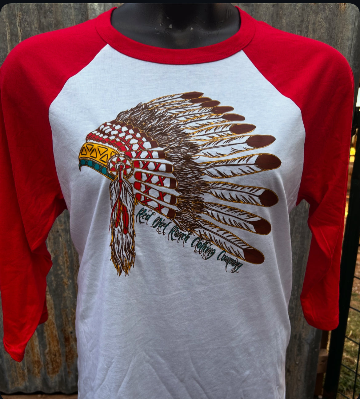 RDR Plains Headdress Baseball Tee