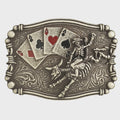 3700018  Rectangle Skeleton Bull Rider Aces