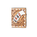 3D Mens Trifold Wallet Painted Ace Cards Natural