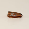 3D Western Hatband Ostrich Brown