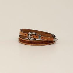 3D Western Hatband Ostrich Brown