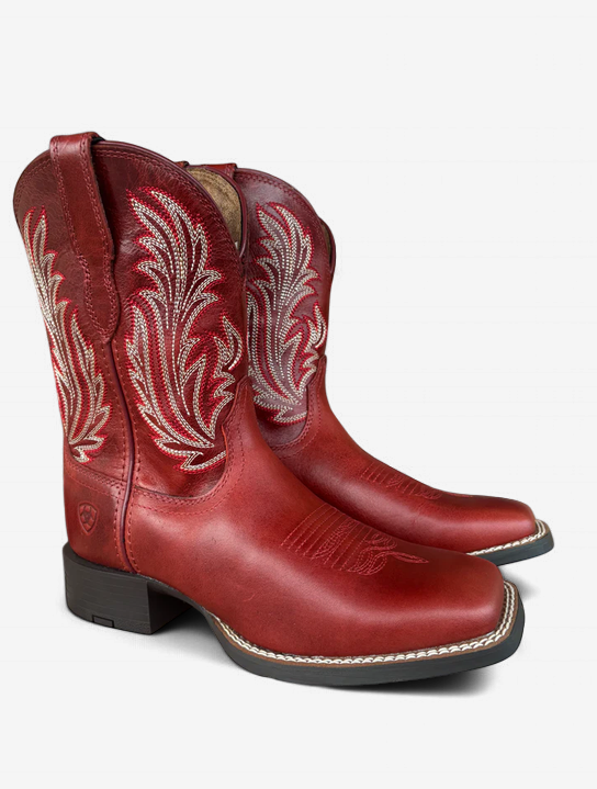 Ariat Women's Round Up Filly Flame Red
