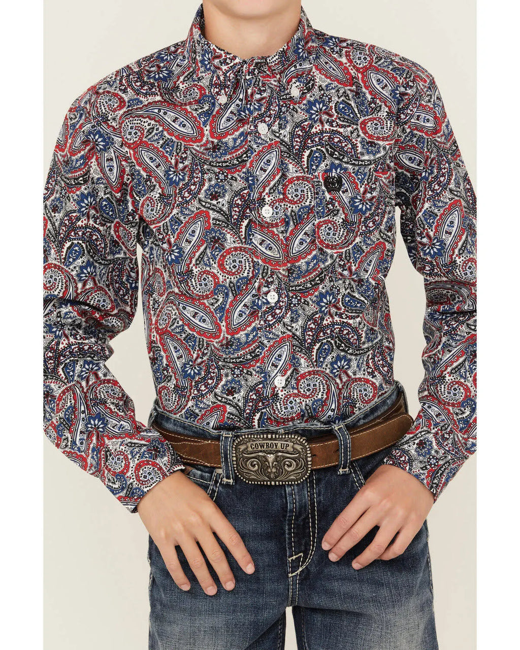 CINCH BOY PAISLEY LS BUTTON UP