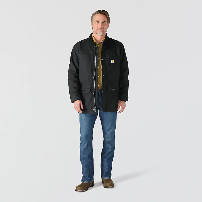 Montana  Black Rugged Flex® Duck Ranch Coat