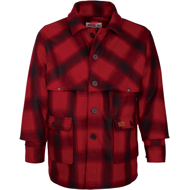 Red plaid Wool Double Mackinaw