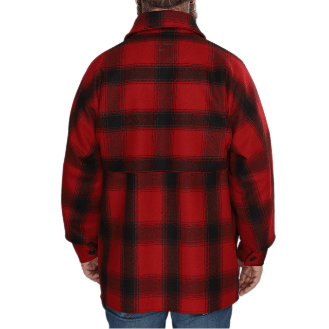 Red plaid Wool Double Mackinaw