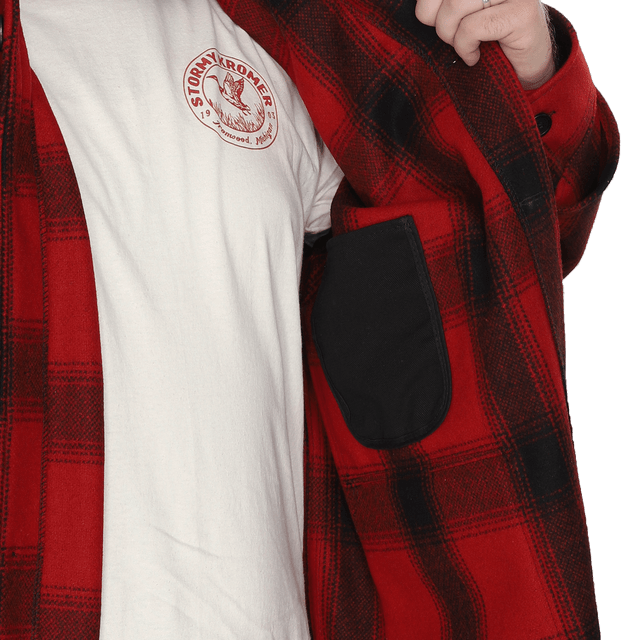 Red plaid Wool Double Mackinaw