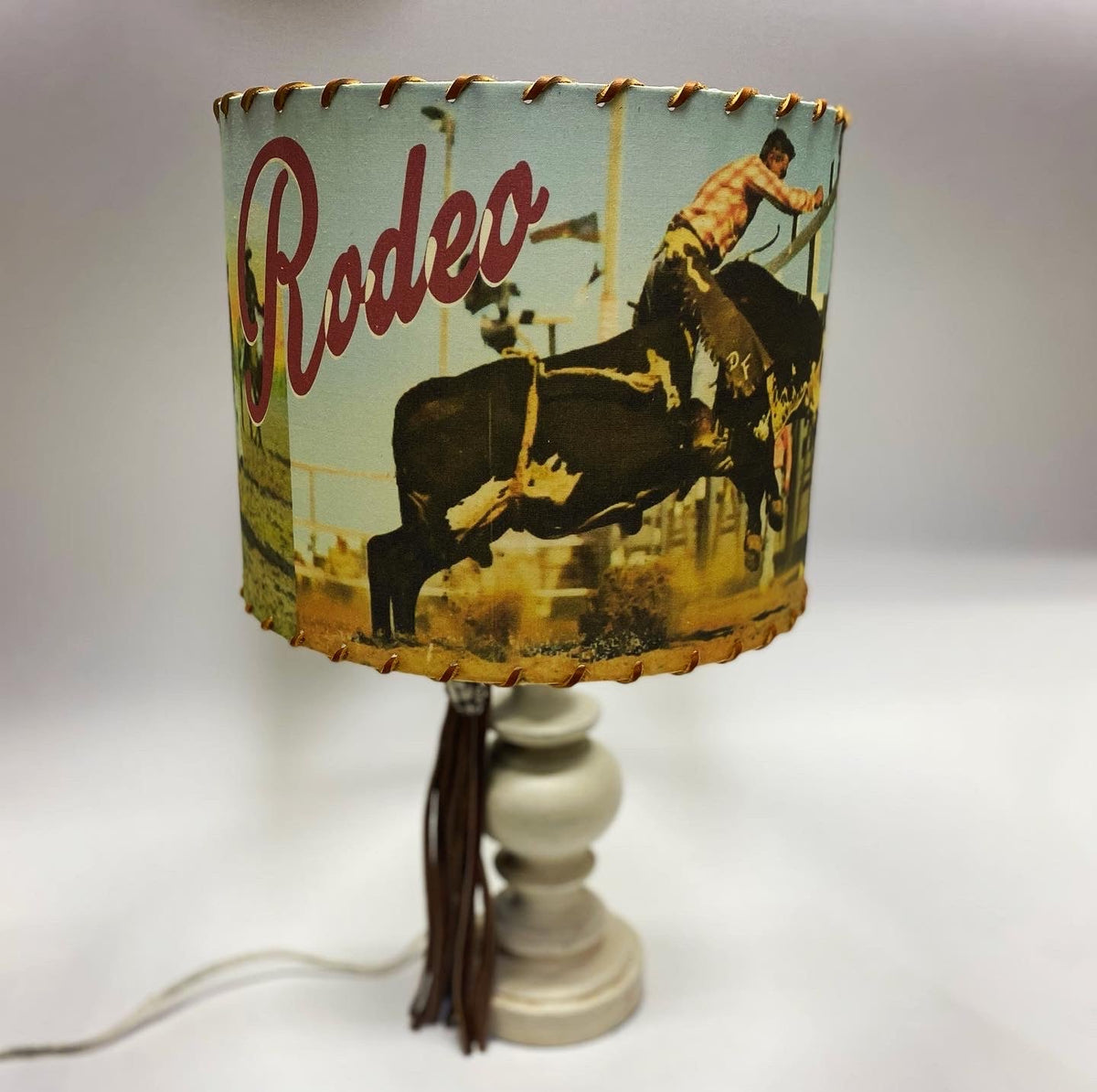 Vintage Bull Rider Lampshade