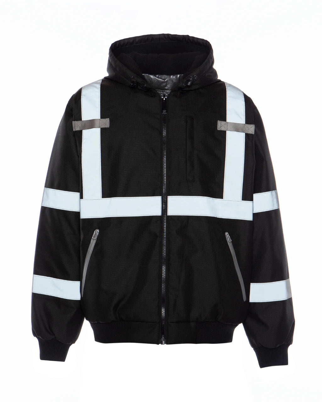 BLACK COAT W/ REFLECTIVE