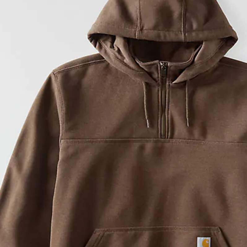 Paxton  1/4-Zip Hooded Dark Clove Heather