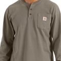 K128 Loose Fit Henley Desert LS