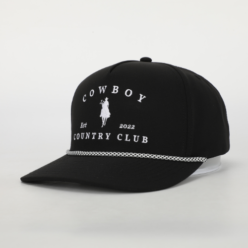 Horse Roped Hat Black