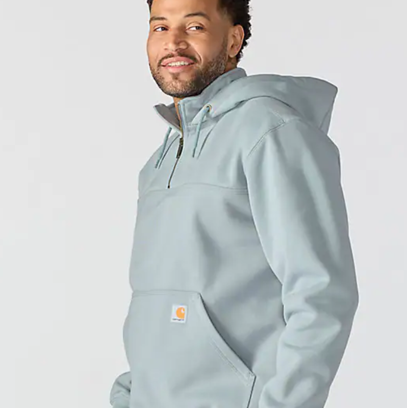Paxton 1/4-Zip Hooded Blue Cove