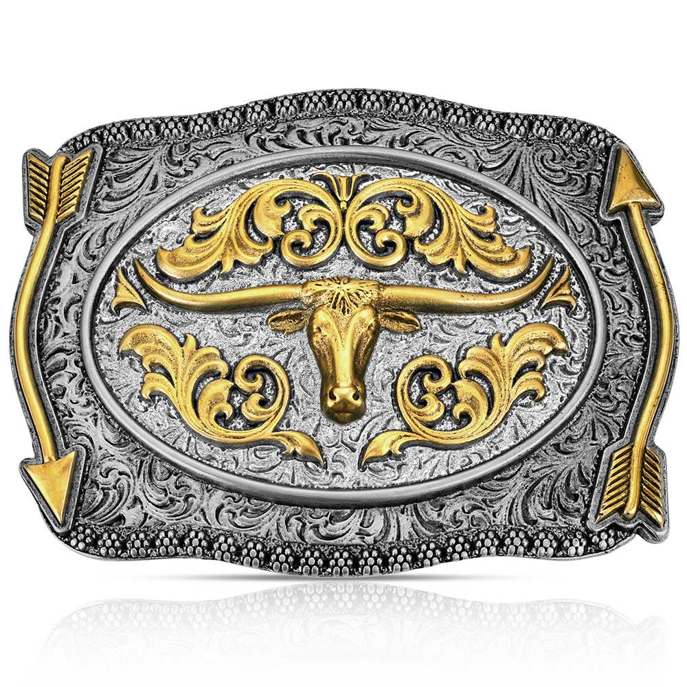 Pointing West Longhorn Buckle