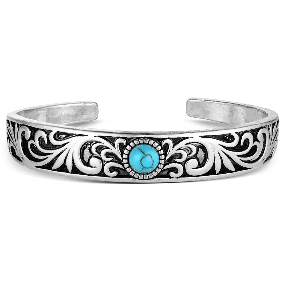 Whispering Peaks Turquoise Cuff Bracelet