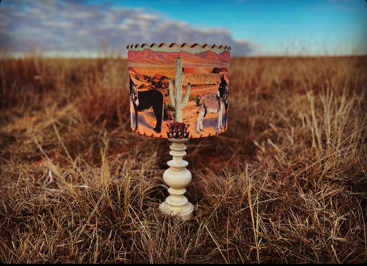 Two Burros Lampshade 6-inch XSmall