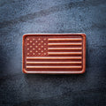 American Flag Leather Magnet Block Style