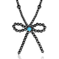 Forever Tied Beaded Bow Necklace
