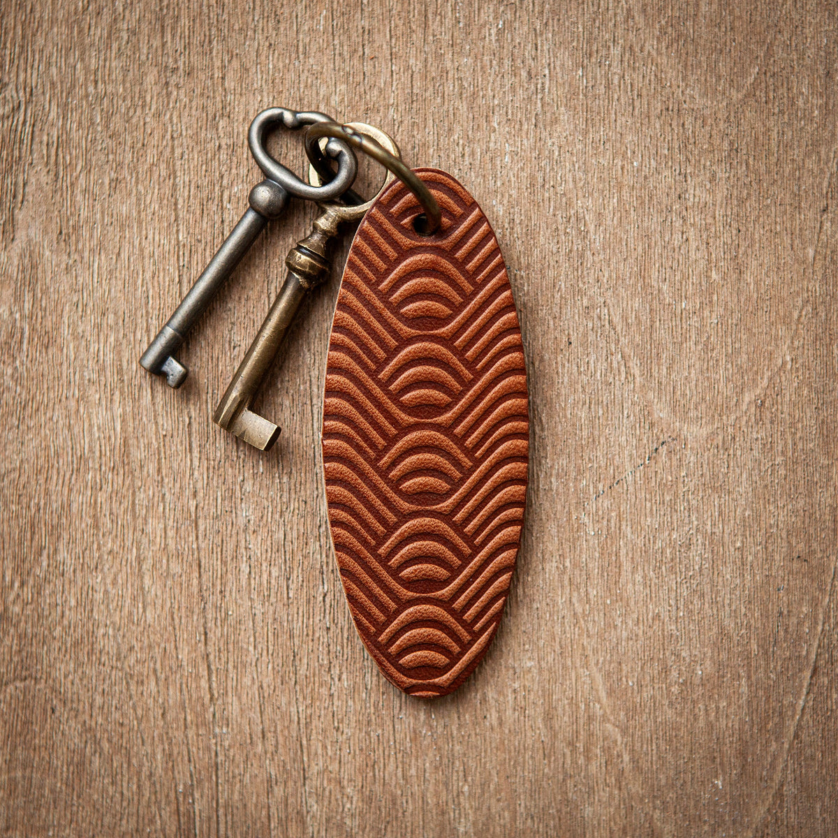 Artisan Leather Keychain Design 04