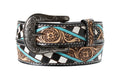 Angel Ranch Ladies Belt 1 1/2 Checkerboard Multicolor