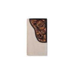 Ariat Rodeo Wallet Roughout Floral Overlay Grey