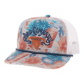 Bad Company Hat Red/White Floral Pattern