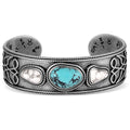 Boot Stitch Turquoise Cuff Bracelet