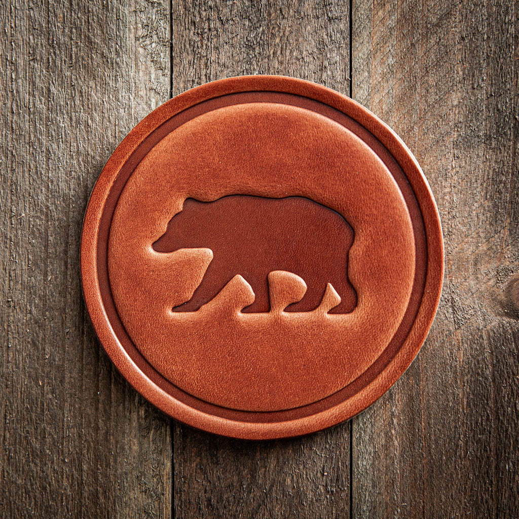 Bear Leather Coaster