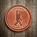 Original Mountain Man Big Foot Sasquatch Leather Coaster
