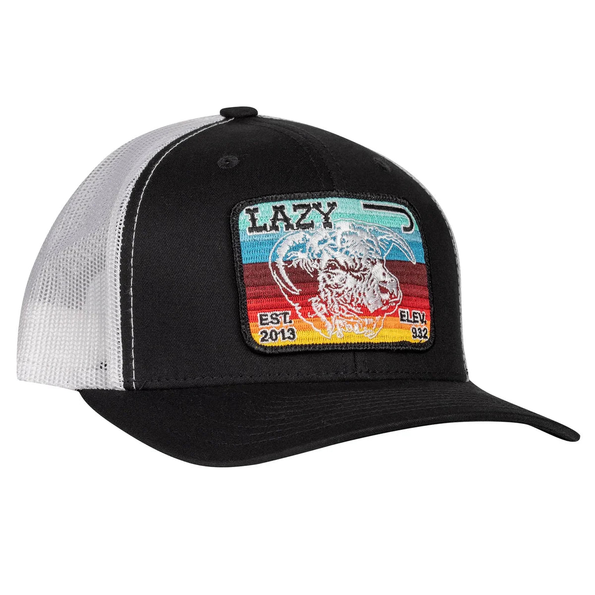 Lazy J Ranch Black & White Serape Elevation Mid