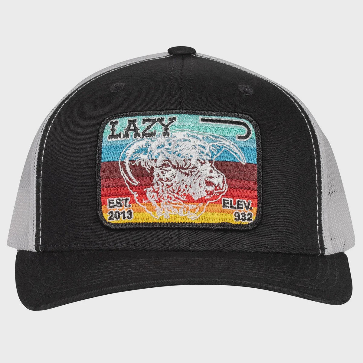 Lazy J Ranch Black & White Serape Elevation Mid