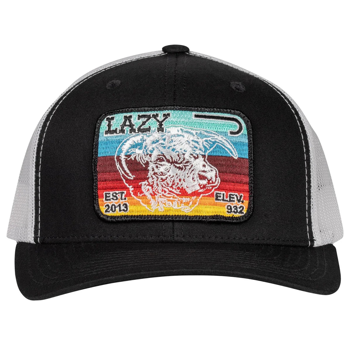 Lazy J Ranch Black & White Serape Elevation Mid