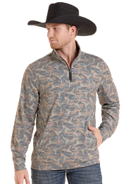 Rock n Roll Camel Camo 1/4 Zip Pullover