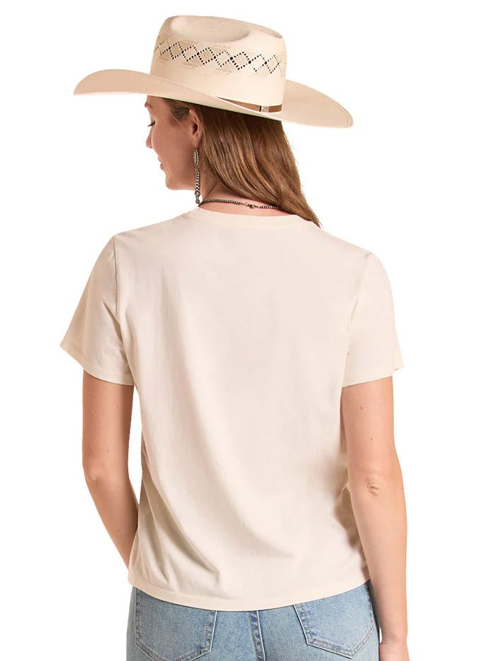 Womens Western Graphic Tee Natural