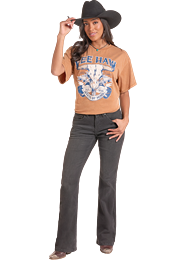 Oversize Steer Skull Graphic T-shirt