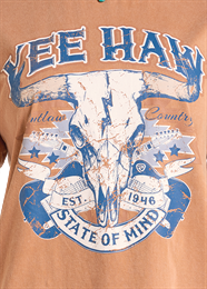 Oversize Steer Skull Graphic T-shirt
