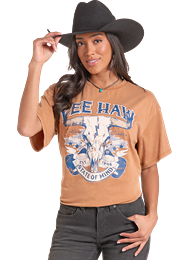 Oversize Steer Skull Graphic T-shirt