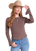 Rib Knit LS Top