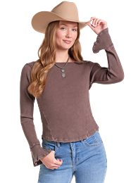 Rib Knit LS Top