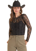 Rock&Roll Women's Mesh Top in Black