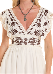 Embroidered Mini Dress