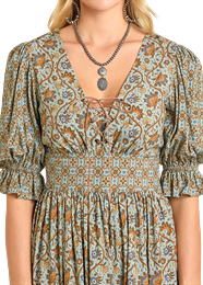Mixed Print Mini Dress
