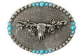 Blazin Roxx Ladies Buckle Oval Longhorn Roses