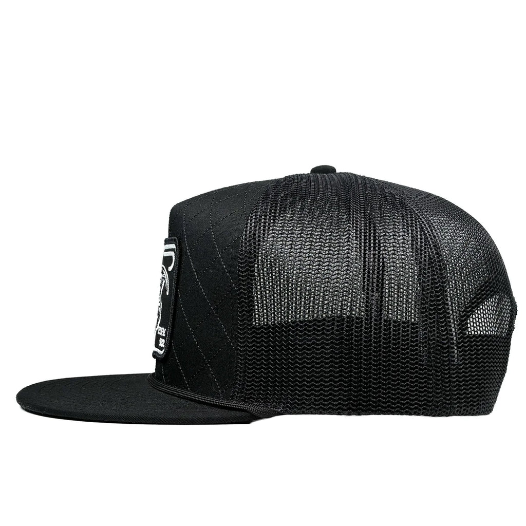 Lazy J Black Elevation Rope Trucker Hat
