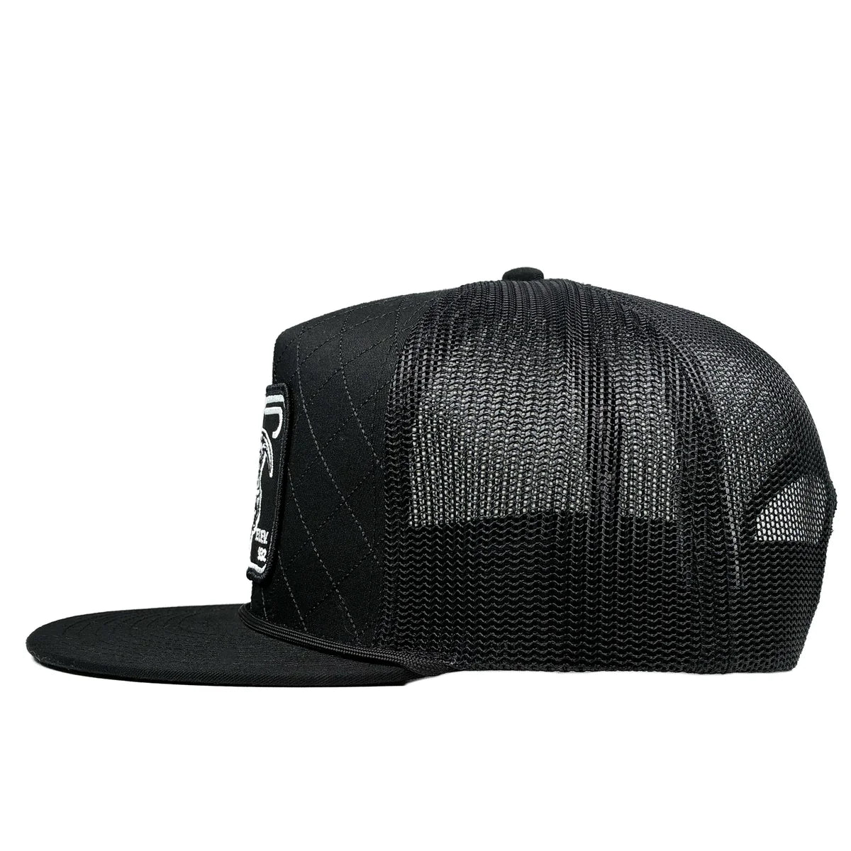 Lazy J Black Elevation Rope Trucker Hat