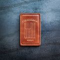 California American Flag Leather Magnet Block Style