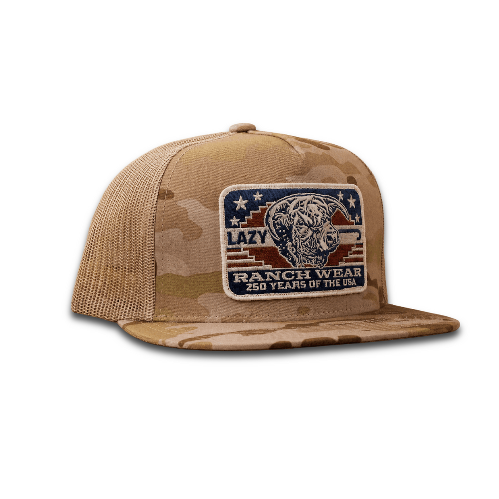 Lazy J Ranch Camo & Tan Freedom Classic  Trucker