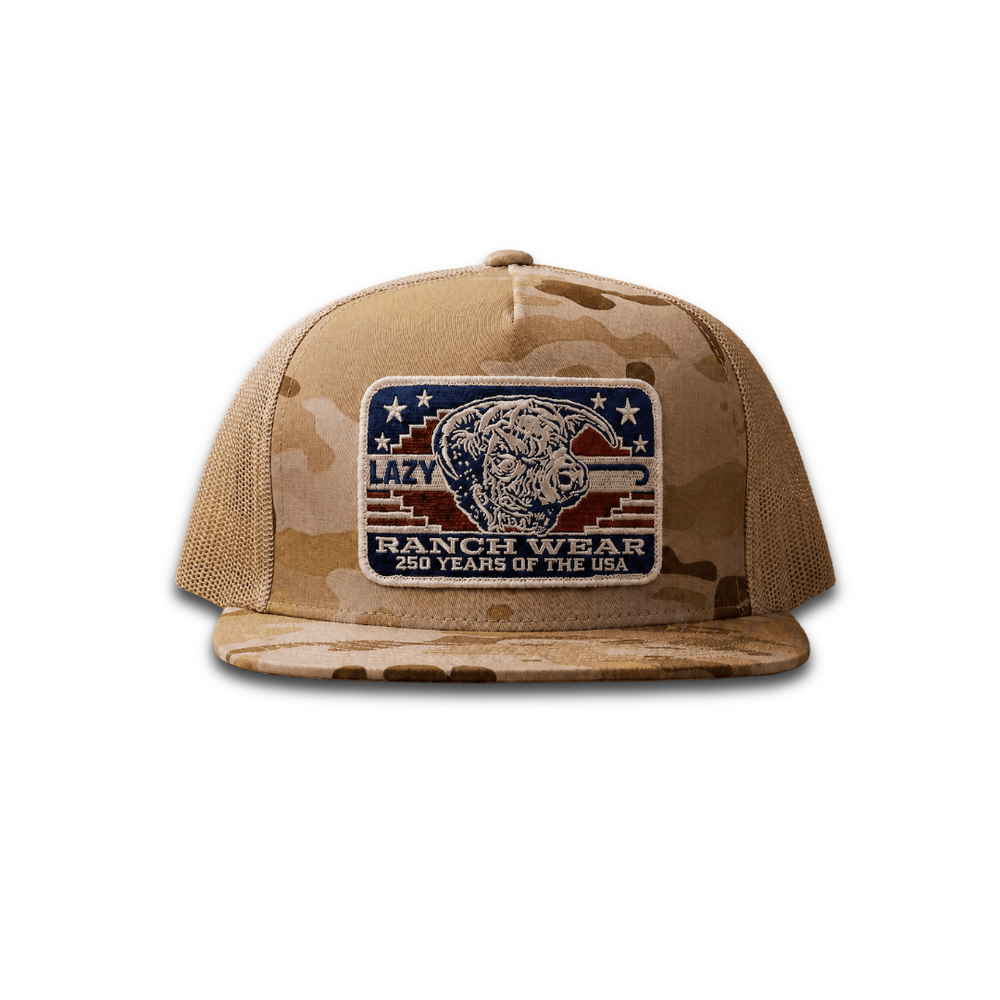 Lazy J Ranch Camo & Tan Freedom Classic  Trucker